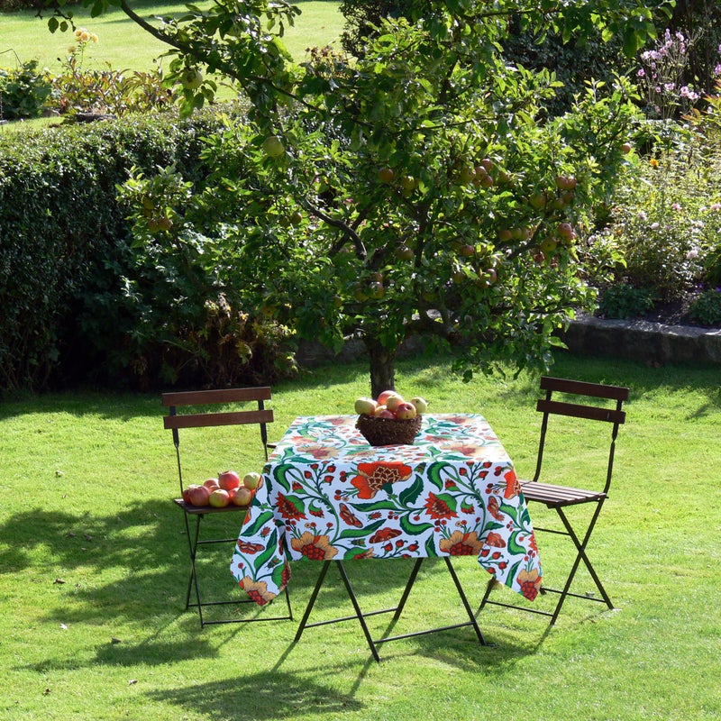 EHouseHome Outdoor Indoor Spill Proof Waterproof Tablecloth,Vintage Floral Design Patio Fabric Table Cover,Home Dinner DÃ©cor Wrinkle Free Table Cloths(52x52Inch Square) - Image 4
